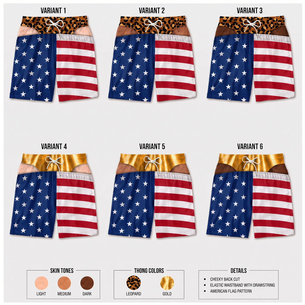 Custom Funny Men Swim Beach Shorts