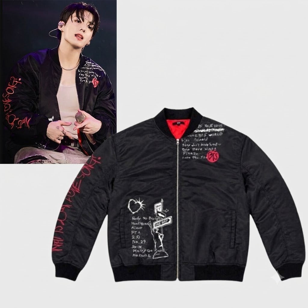 Jungkook BTS What Is Your Love Song Bomber Jacket