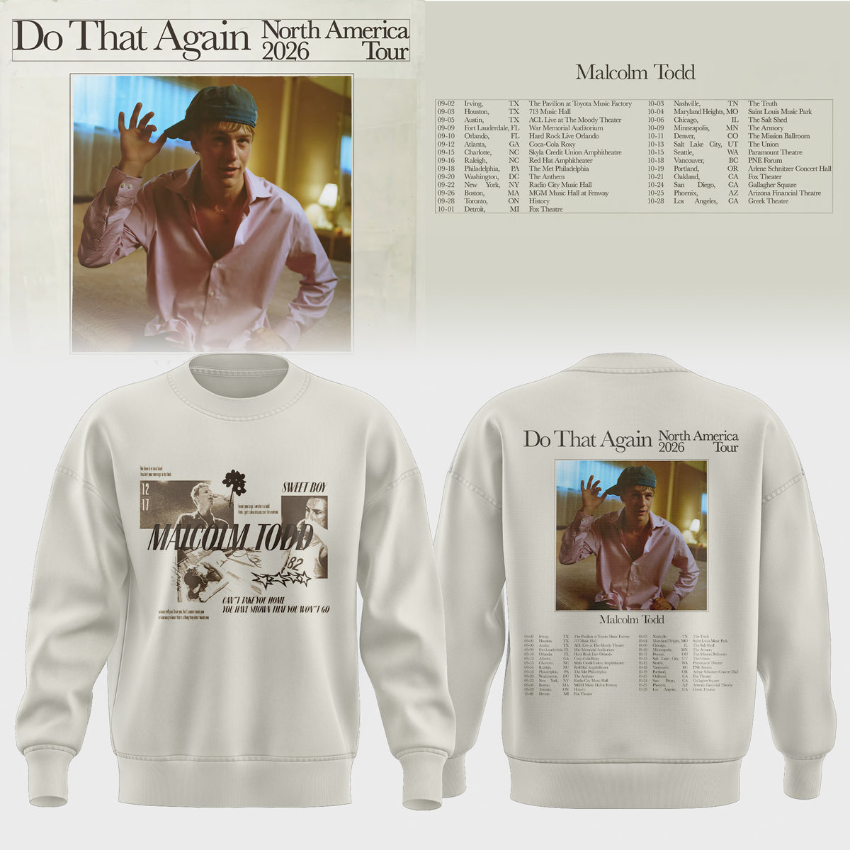 Malcolm Todd Do That Again Tour 2026 Sweatshirt v1