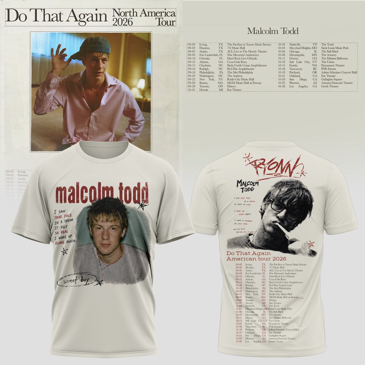 Malcolm Todd Do That Again Tour 2026 T-Shirt v11
