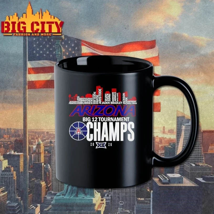Official Arizona Wildcats Big 12 tournament champs 2026 name sky line Unisex