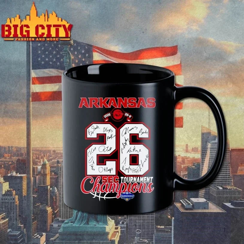 Official Arkansas Razorbacks 2026 Sec tournament champions 26 signatures Unisex