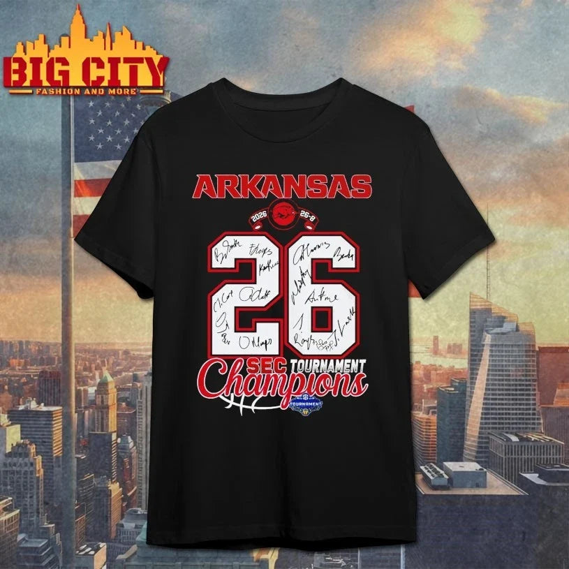 Official Arkansas Razorbacks 2026 Sec tournament champions 26 signatures Unisex