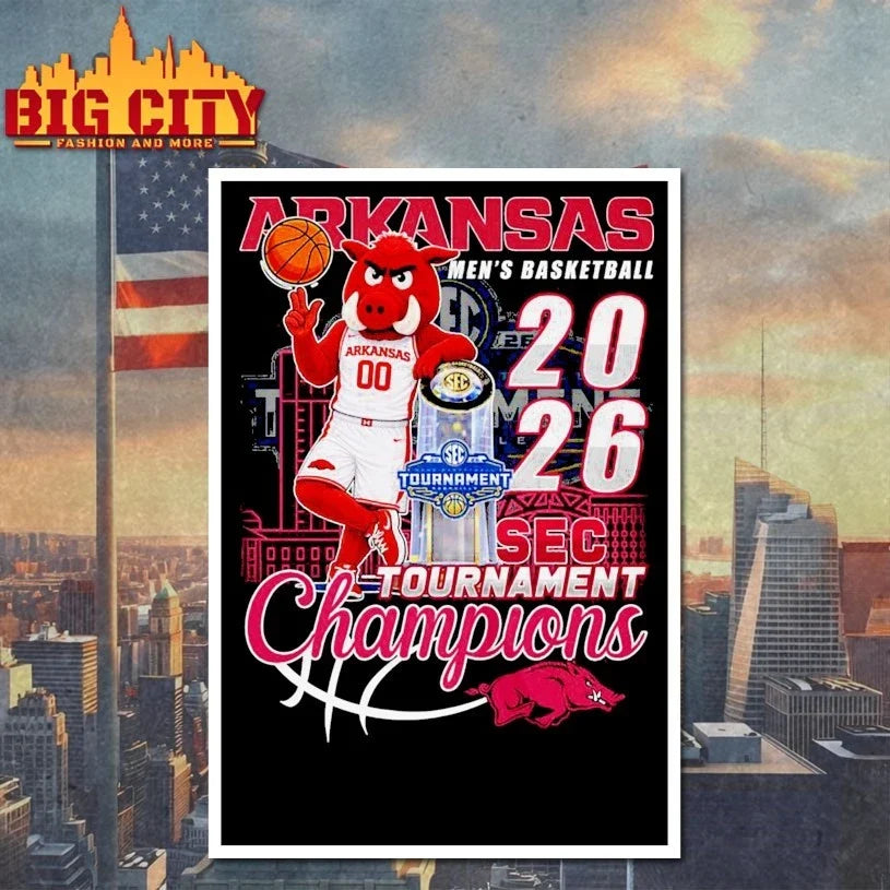 Official Arkansas Razorbacks Macos men’s basketball 2026 sec tournament champions