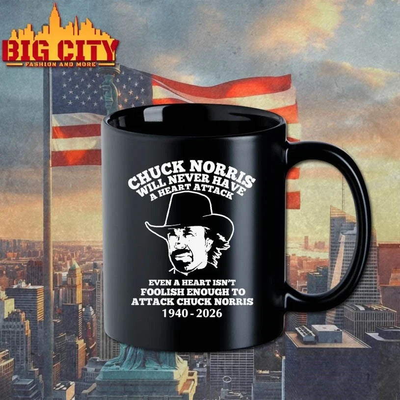 Official Chuck Norris will never have a heart attack even a heart isn’t foolish enough to attack Chuck Norris 1940-2026 shirt