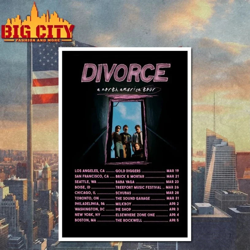 Official Divorce A North America 2026 Tour Poster Unisex
