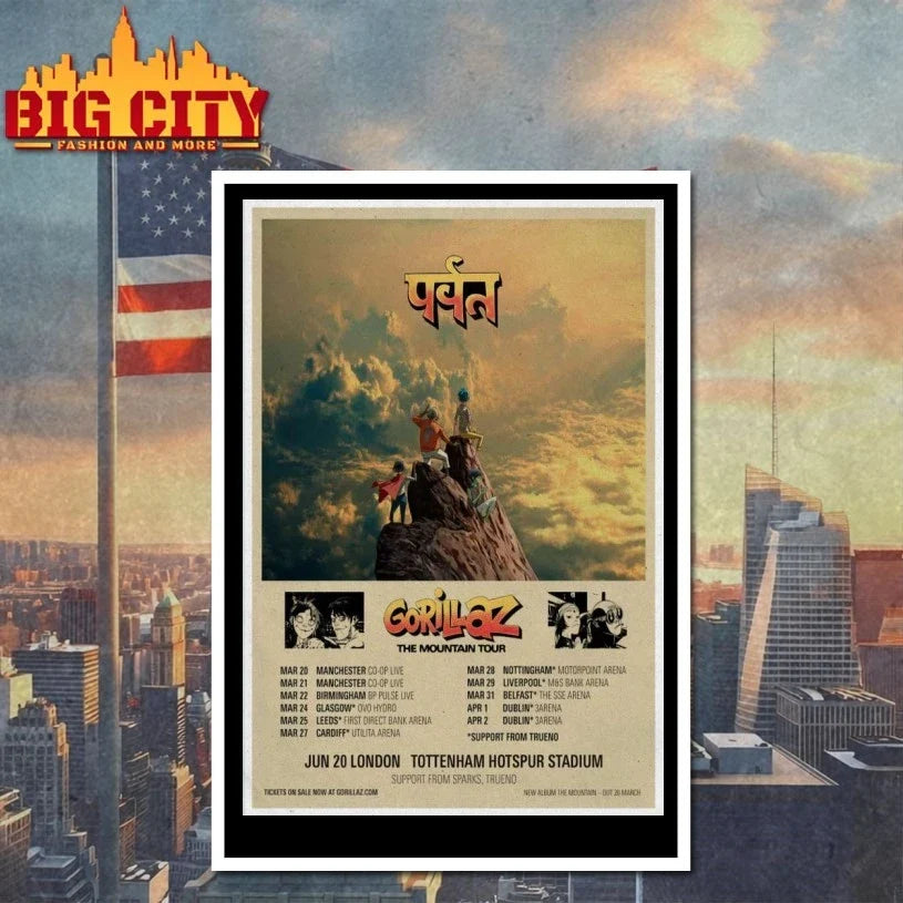 Official Gorillaz Tour March 2026 Poster Unisex