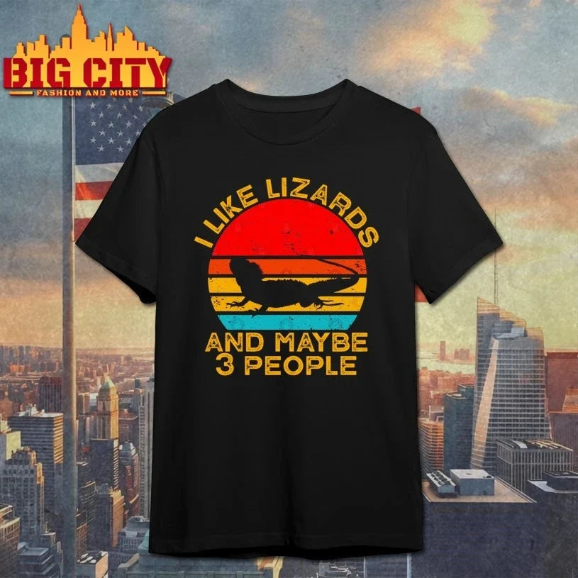 Official I Like Lizards and Maybe 3 People vintage Unisex