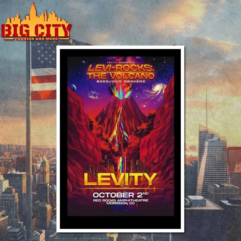 Official Levity Oct 2 2026 Red Rocks Amphitheatre In Morrison CO Poster Unisex