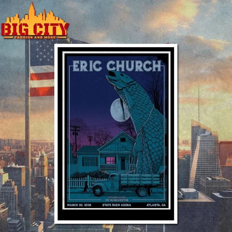 Official Mar 20 2026 Eric Church Atlanta, GA Poster Unisex
