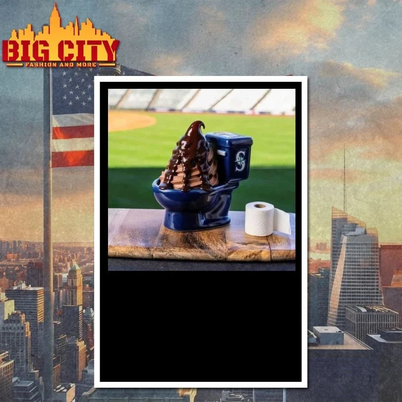 Official Mariners Big Dumper Sundae Chocolate Ice Cream Toilet Unisex