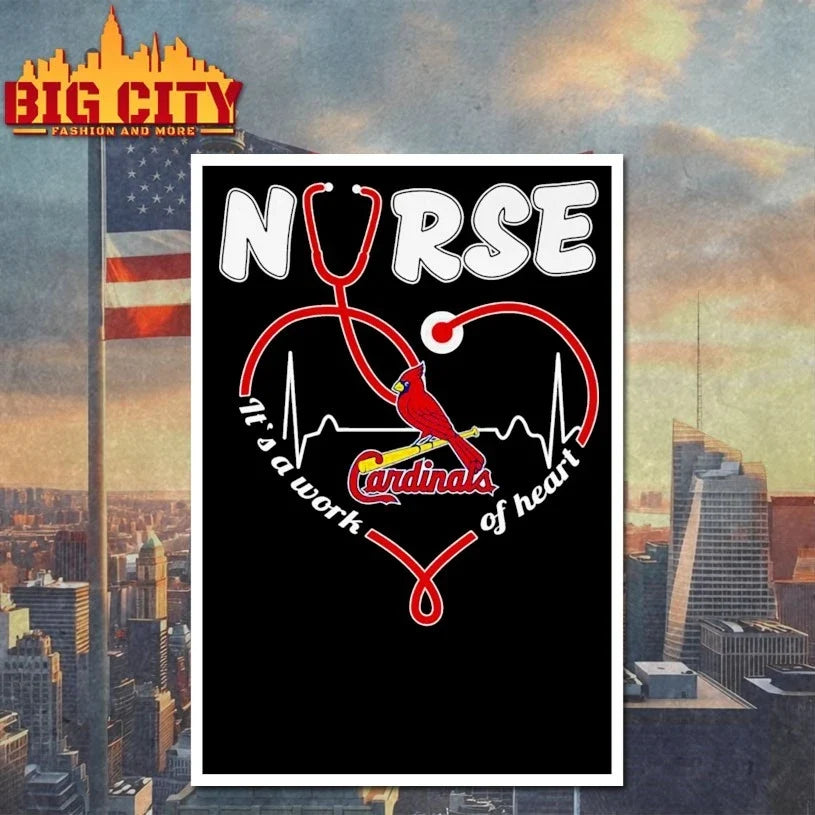 Official St. Louis Cardinals Nurse It’s a work of heart shirt Unisex