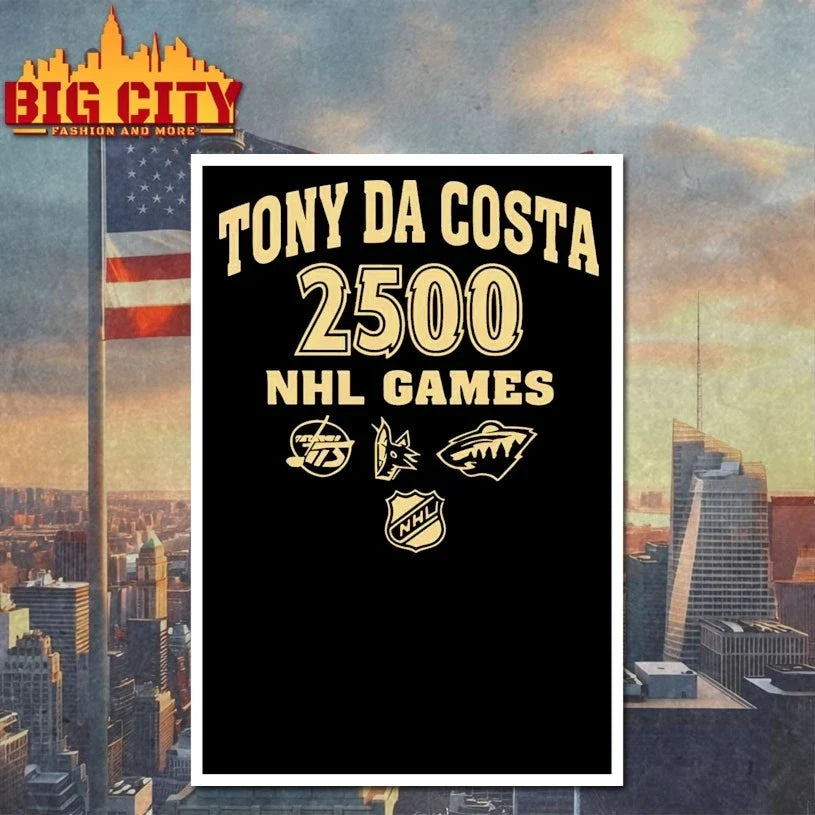 Official Tony Da Costa 2500 NHL Games logo Unisex