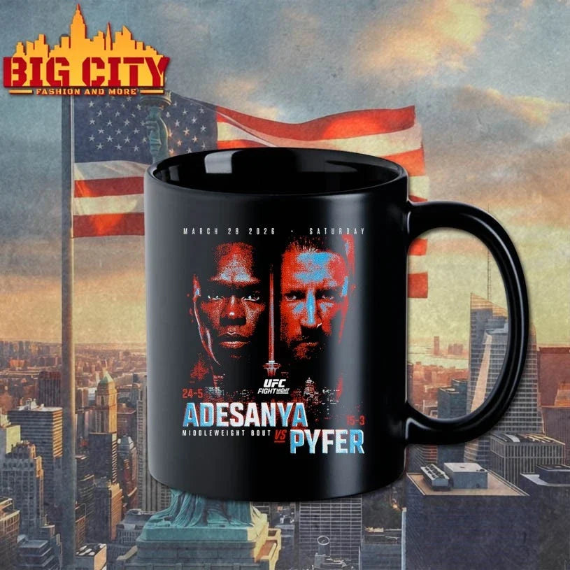 Official UFC Fight Night 2026 Adesanya Vs. Pyfer Match Up Unisex