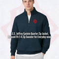 J.E.E. Jeffrey Epstein Quarter Zip Jacket, Relaxed Fit 1 4 Zip Sweater for Everyday wear Unisex