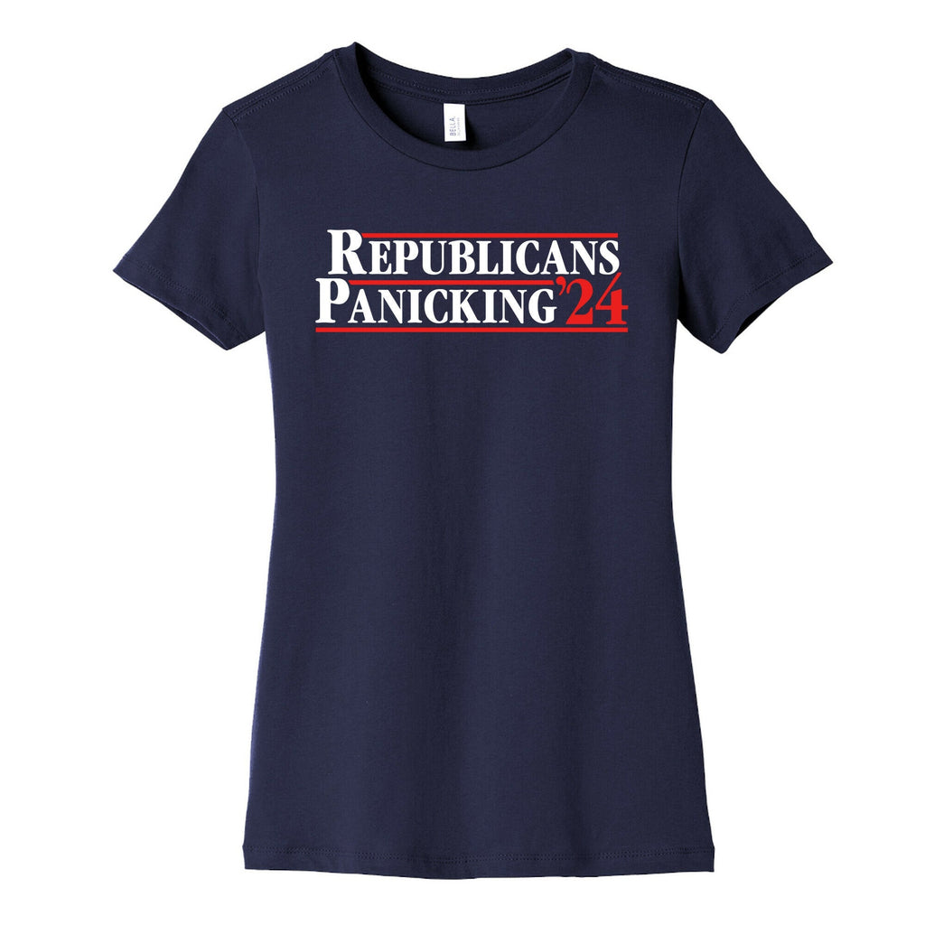 Republicans Panicking 2024 Womens Cotton Tee Unisex