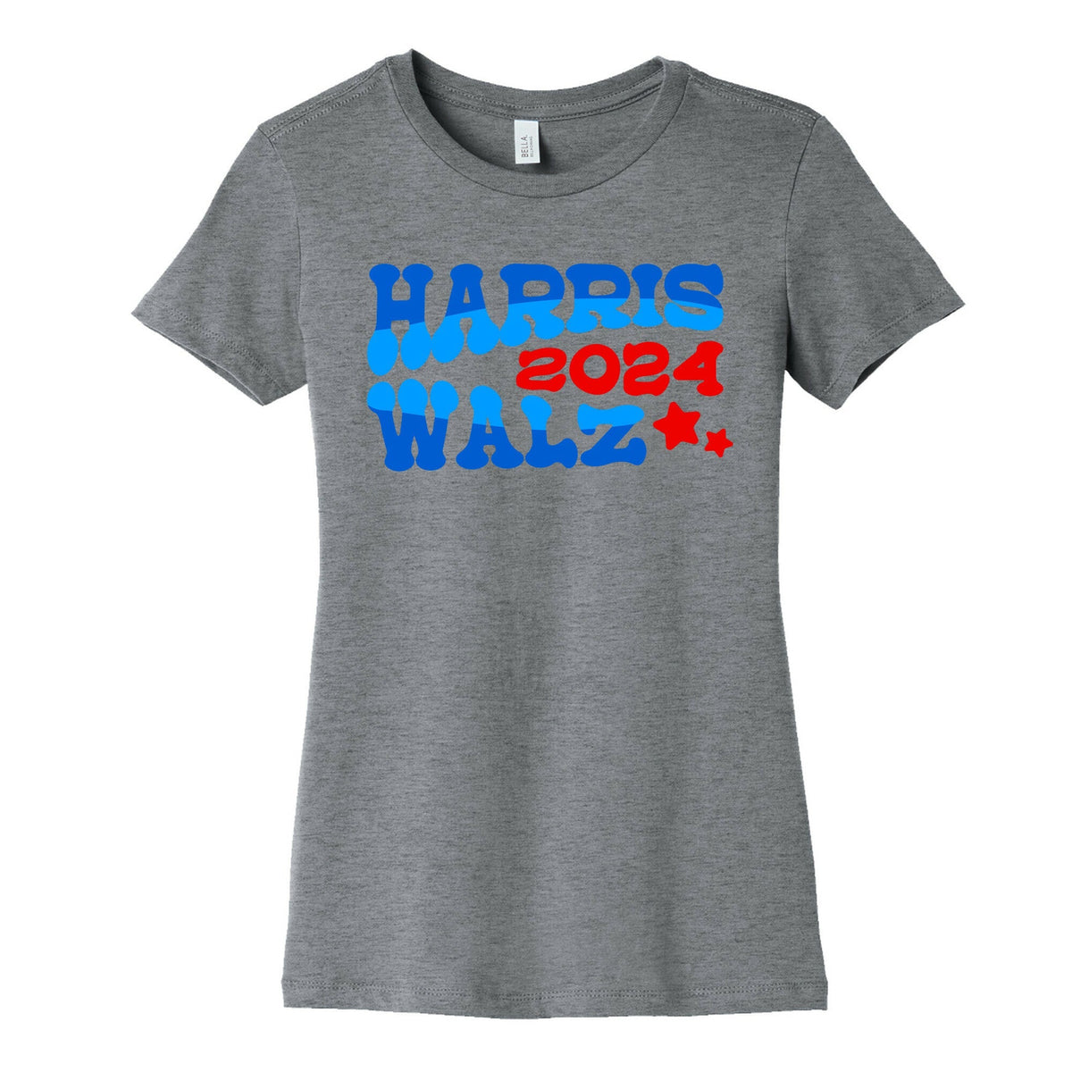 Harris Walz 2024 Retro Text Womens Cotton Tee Unisex