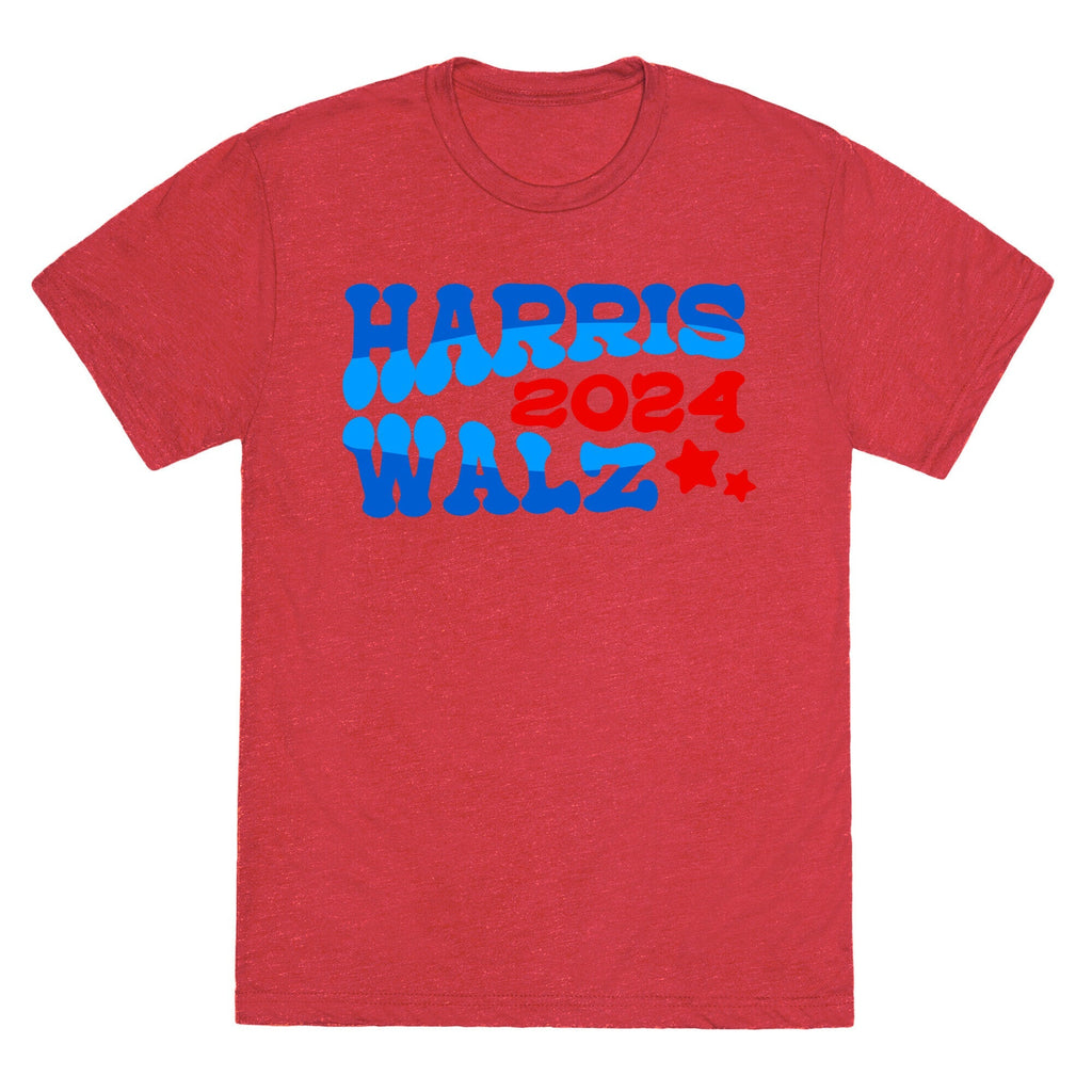 Harris Walz 2024 Retro Text Unisex Triblend Tee Unisex