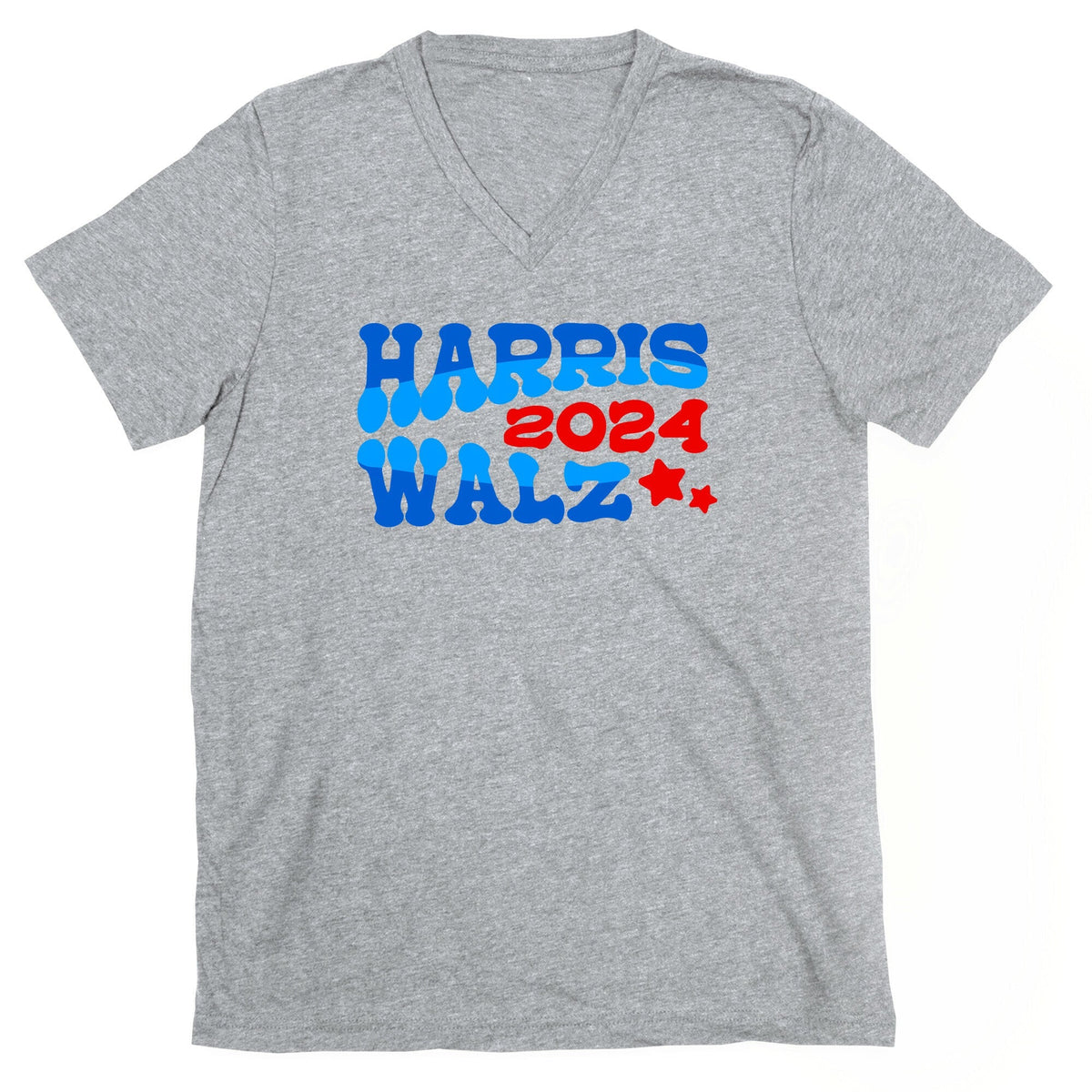 Harris Walz 2024 Retro Text V-Neck Unisex
