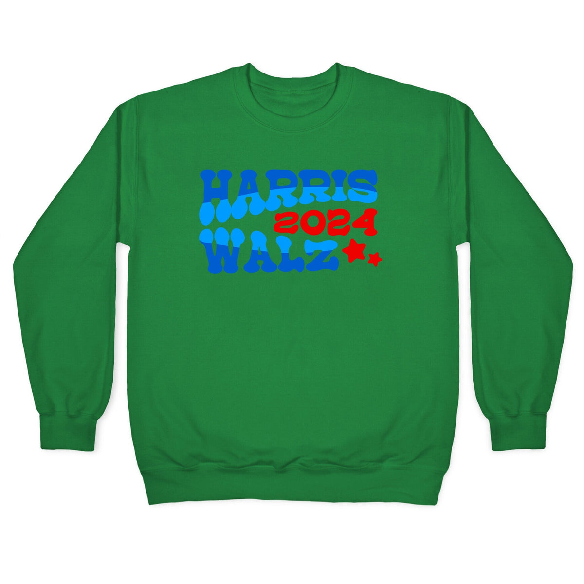 Harris Walz 2024 Retro Text Crewneck Unisex