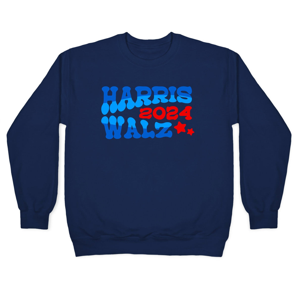 Harris Walz 2024 Retro Text Crewneck Unisex