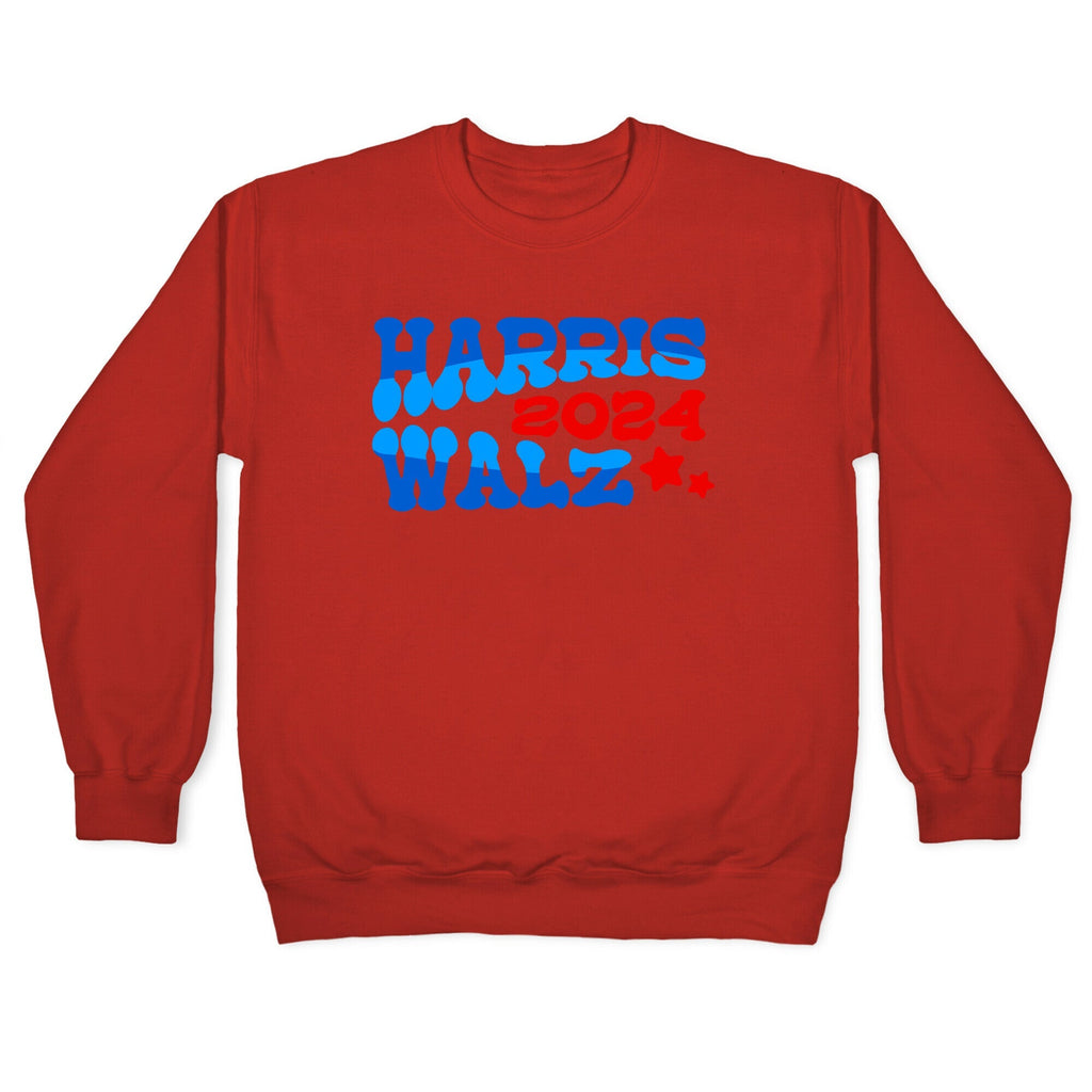 Harris Walz 2024 Retro Text Crewneck Unisex