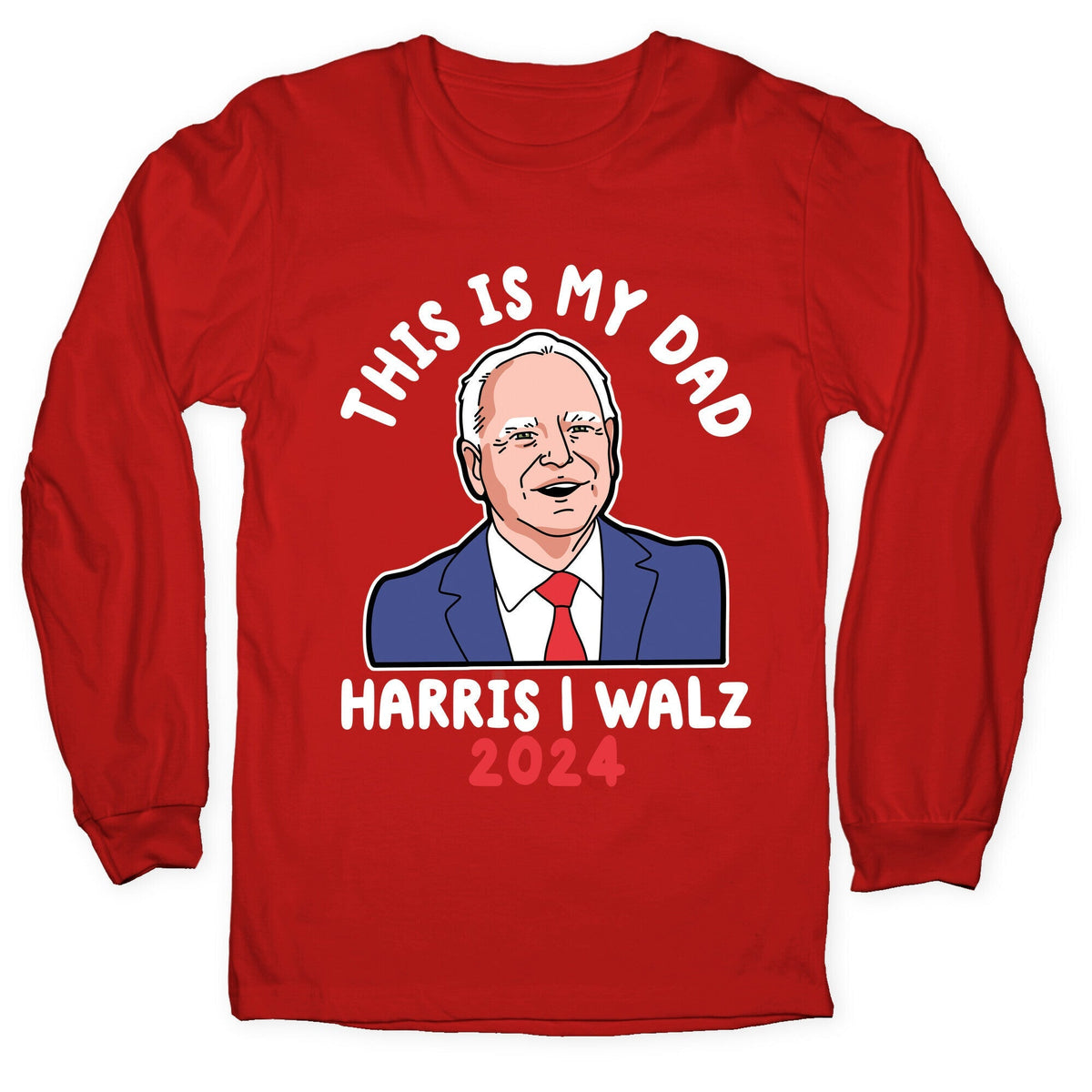 This Is My Dad Tim Walz Longsleeve Tee Unisex