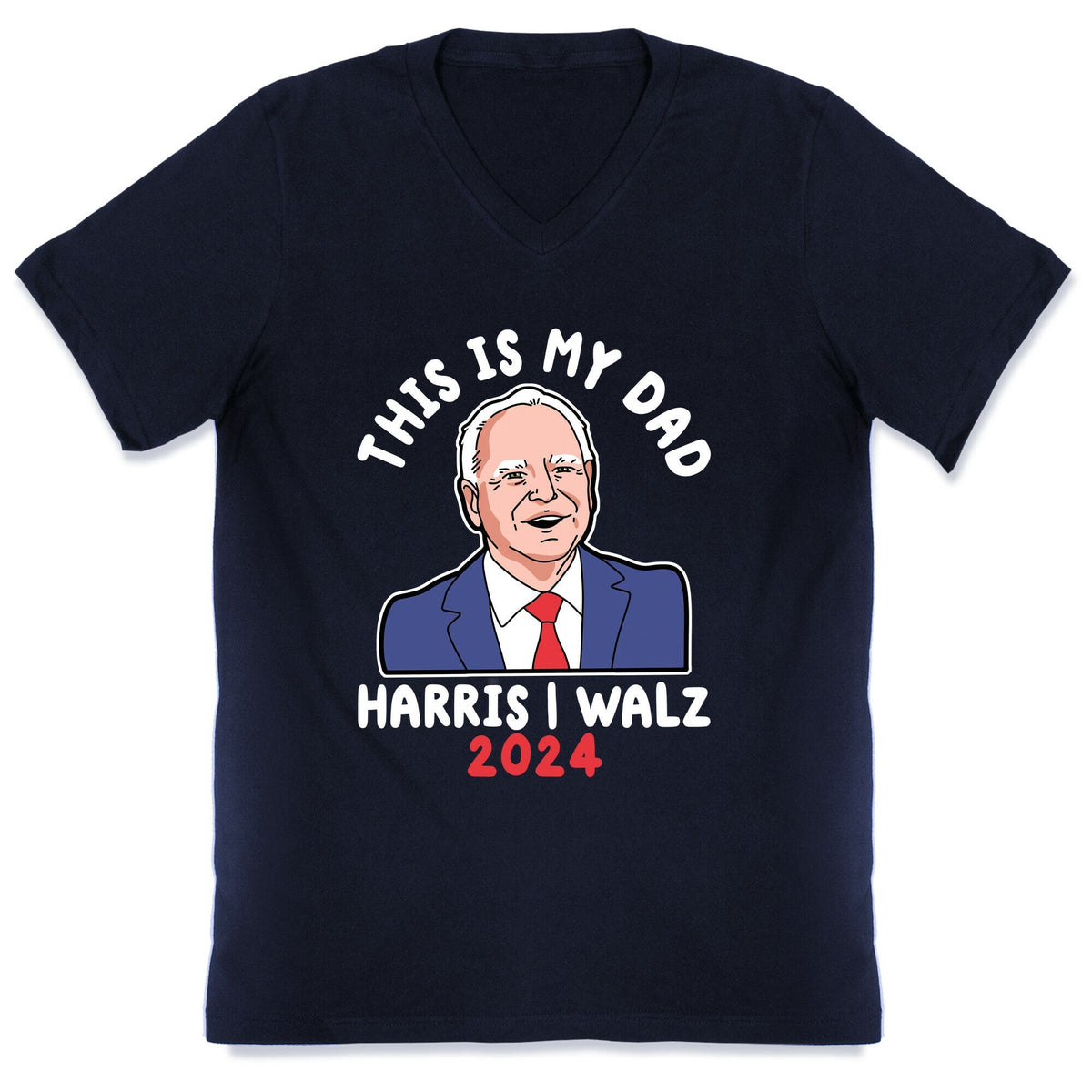 This Is My Dad Tim Walz V-Neck Unisex