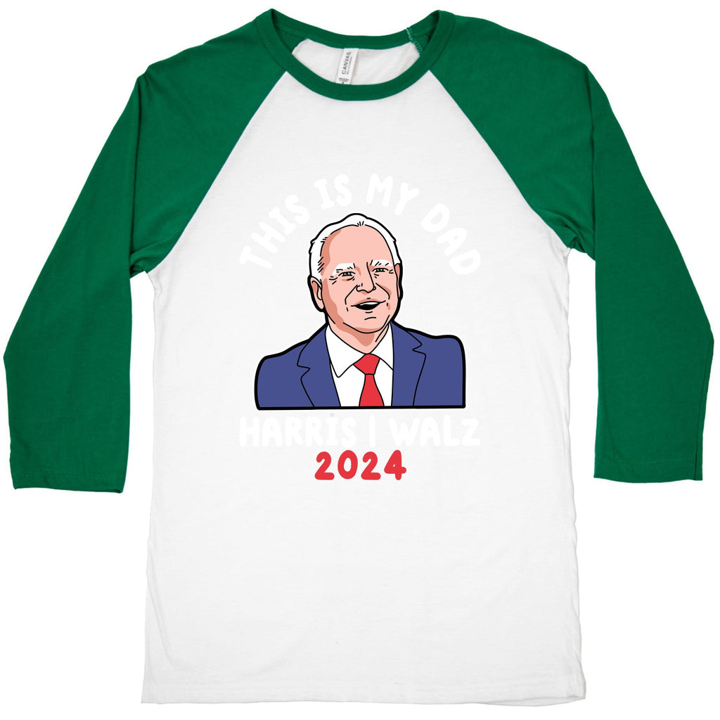 This Is My Dad Tim Walz Baseball Tee Unisex