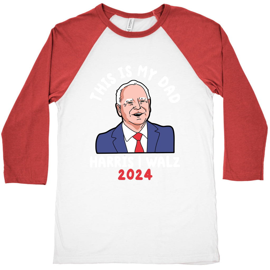This Is My Dad Tim Walz Baseball Tee Unisex