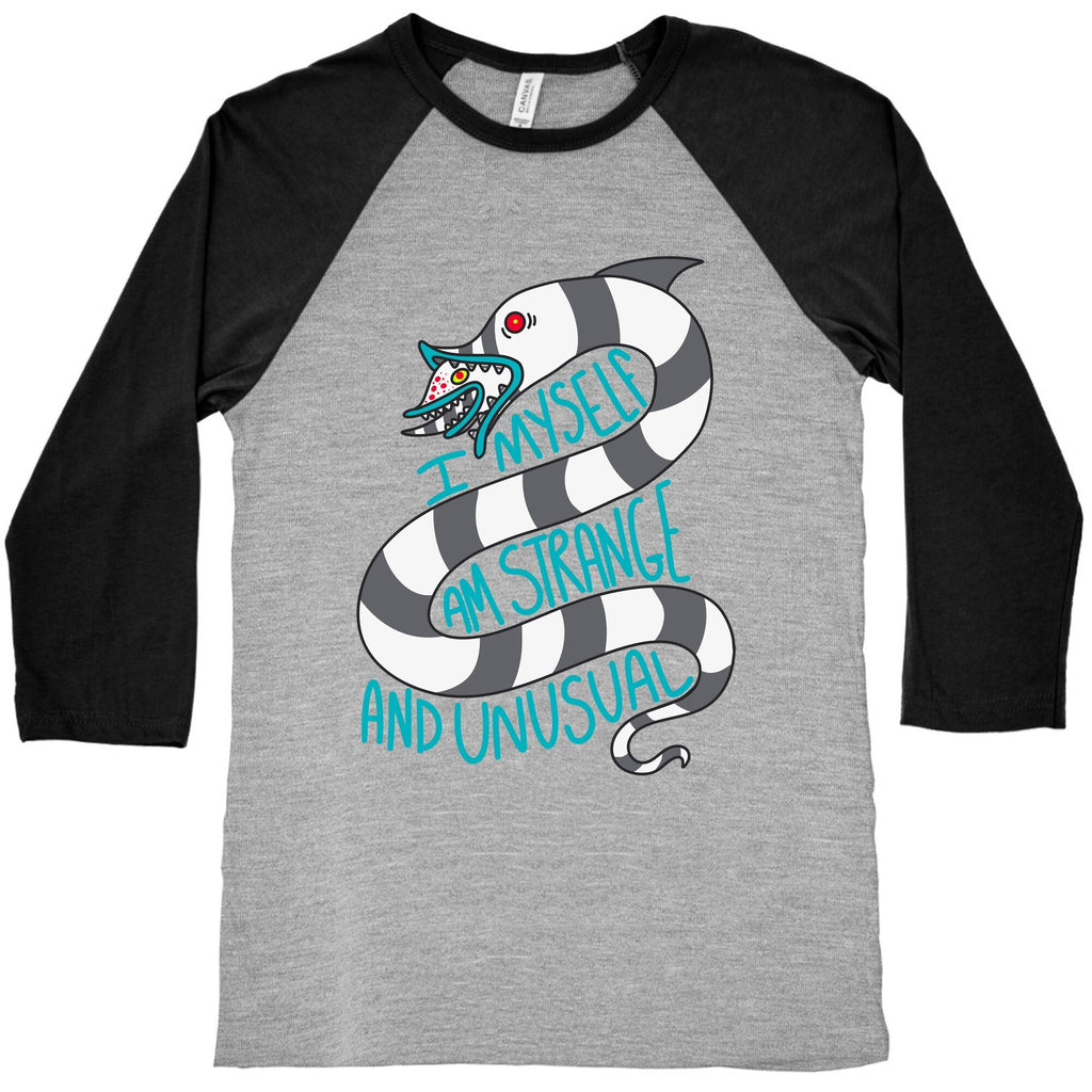I Myself Am Strange and Unusual Baseball Tee Unisex