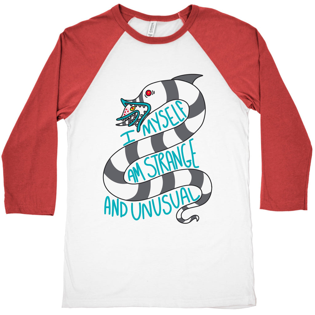 I Myself Am Strange and Unusual Baseball Tee Unisex