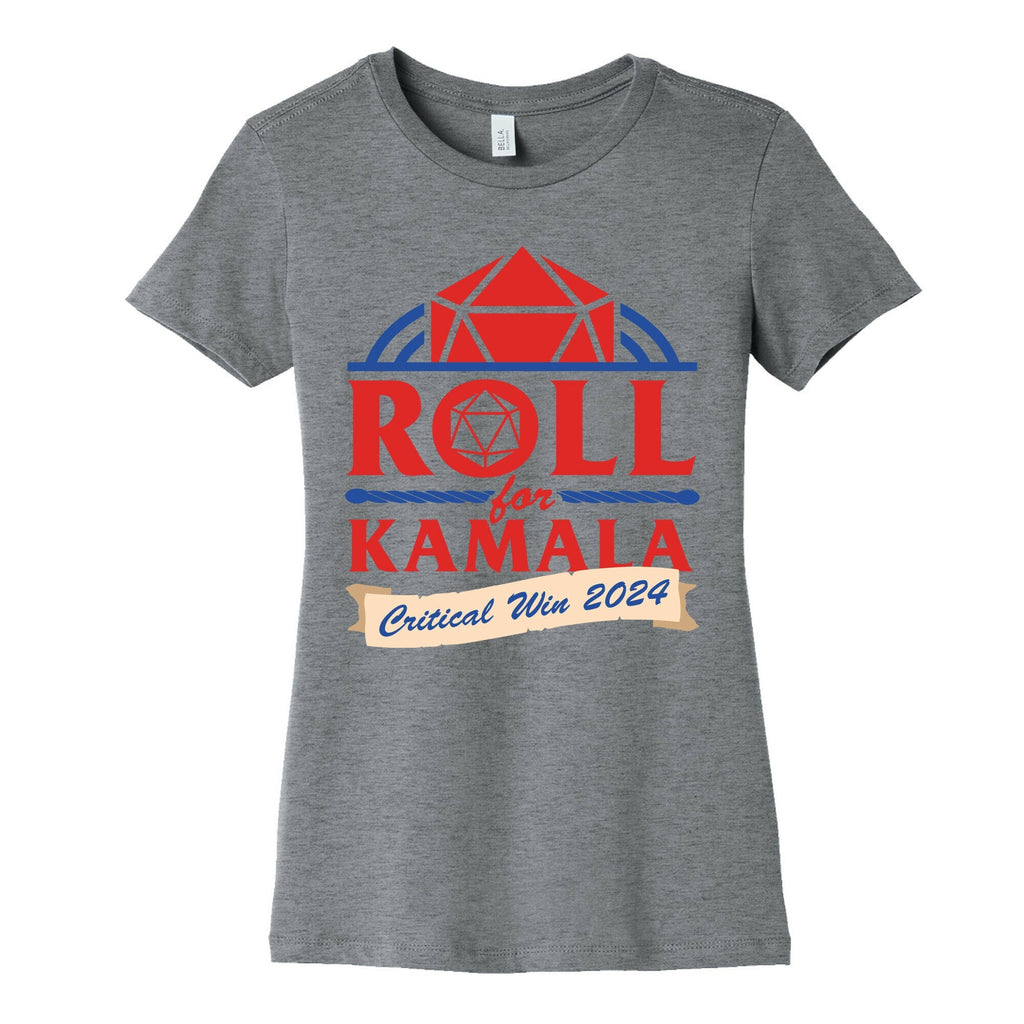 Roll for Kamala: Critical Win 2024 Womens Cotton Tee Unisex