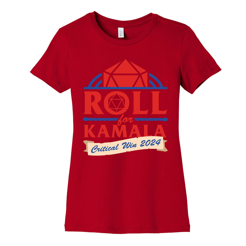Roll for Kamala: Critical Win 2024 Womens Cotton Tee Unisex