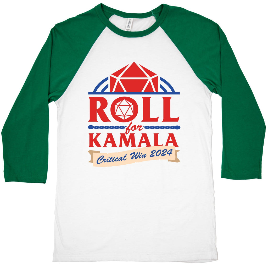 Roll for Kamala: Critical Win 2024 Baseball Tee Unisex