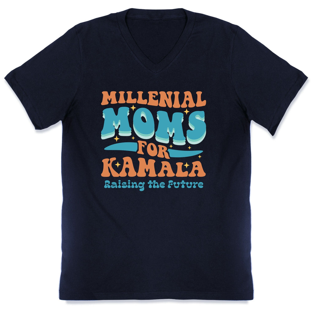 Millennial Moms for Kamala V-Neck Unisex