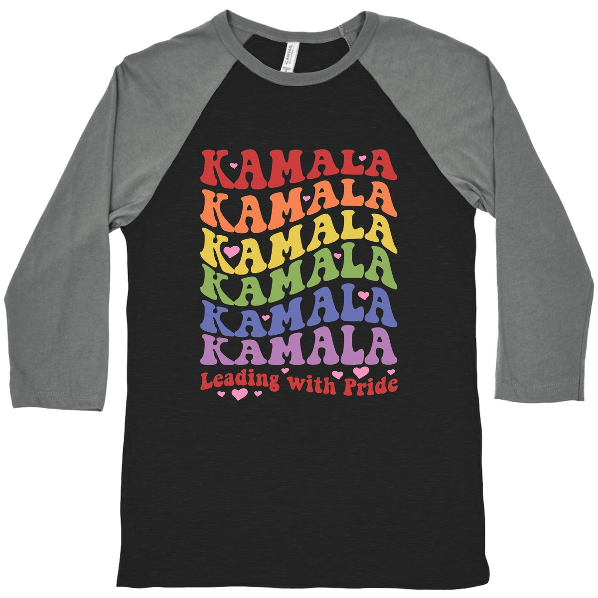Kamala Leading With Pride Baseball Tee Unisex