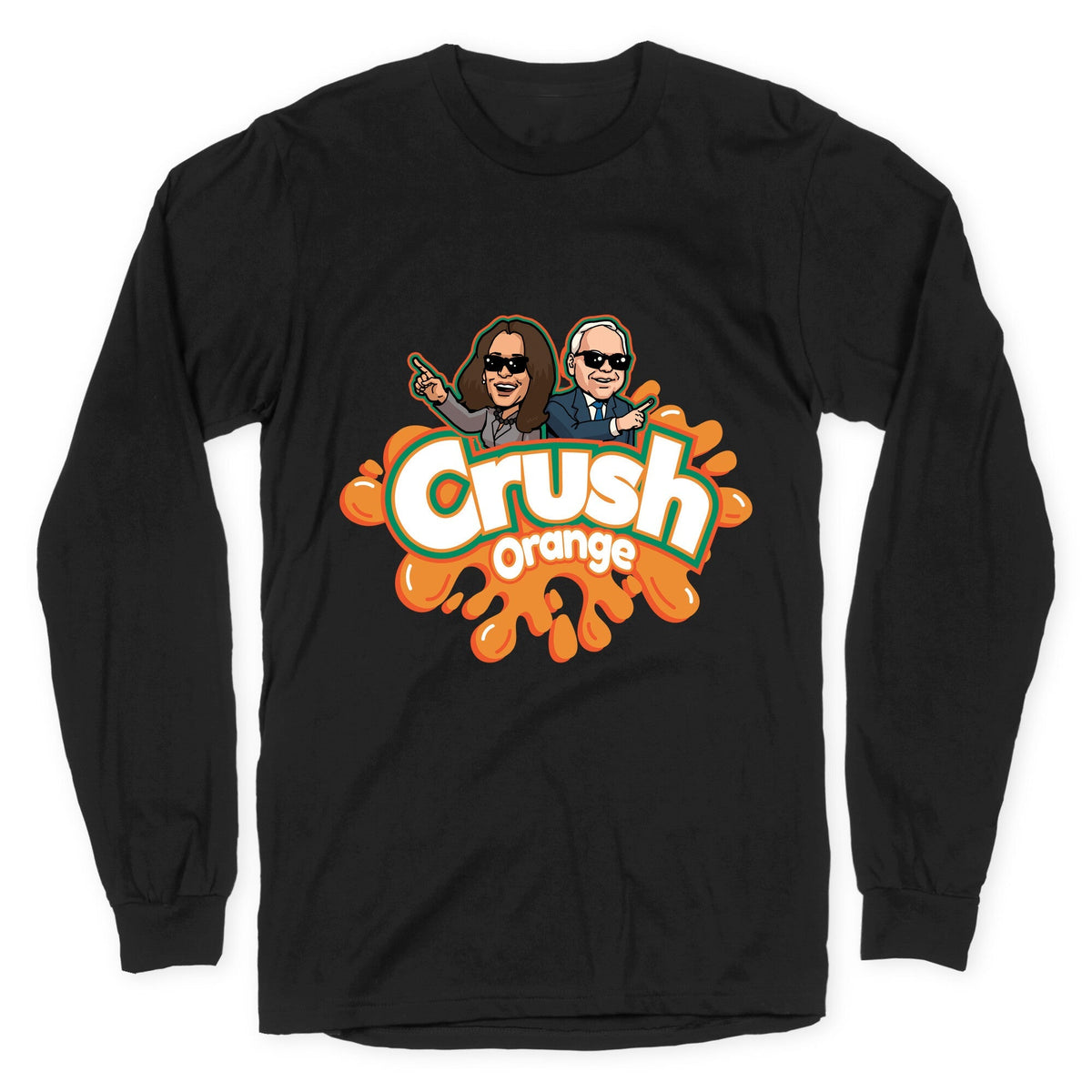 Orange Crush Harris Walz 2024 Longsleeve Tee Unisex