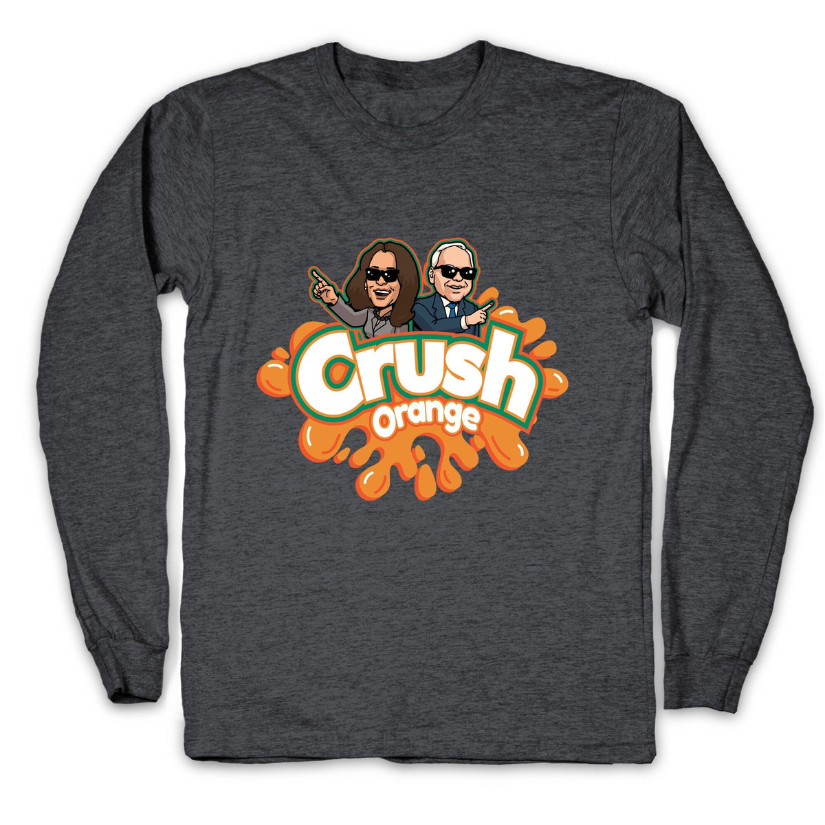 Orange Crush Harris Walz 2024 Longsleeve Tee Unisex