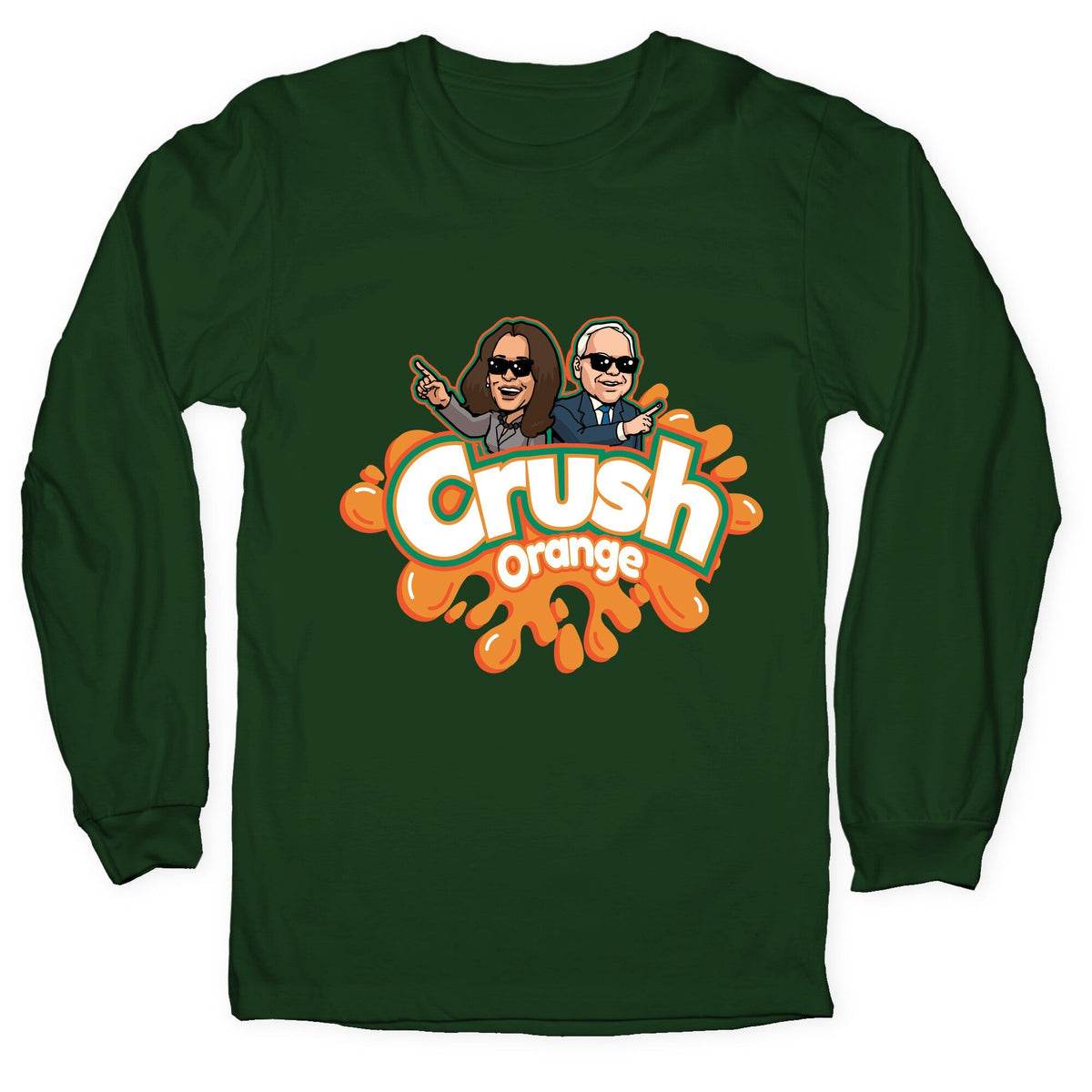 Orange Crush Harris Walz 2024 Longsleeve Tee Unisex