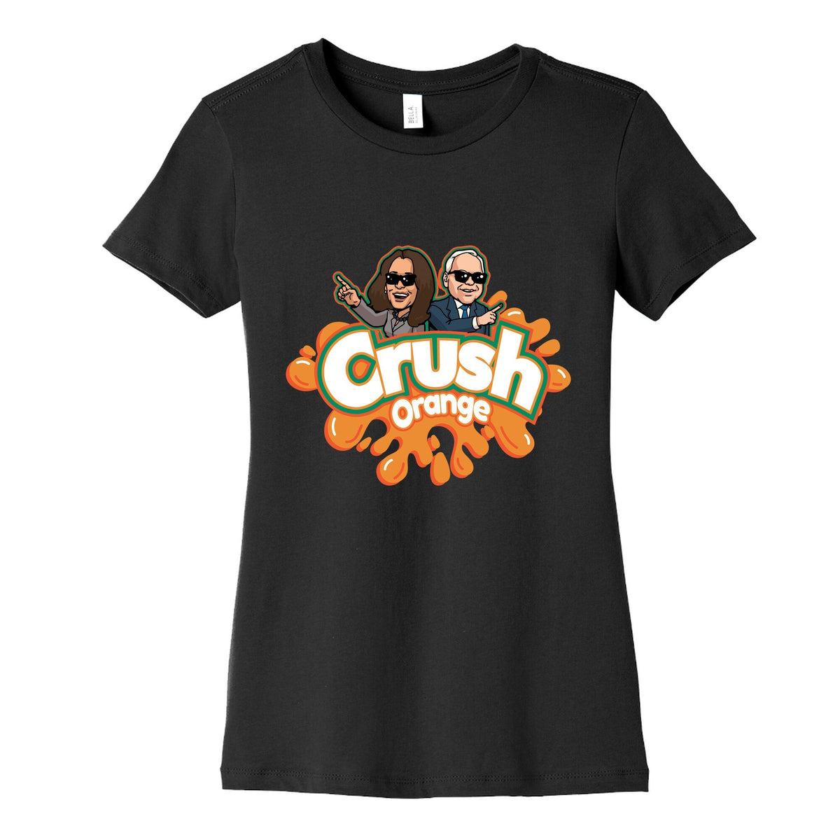 Orange Crush Harris Walz 2024 Womens Cotton Tee Unisex