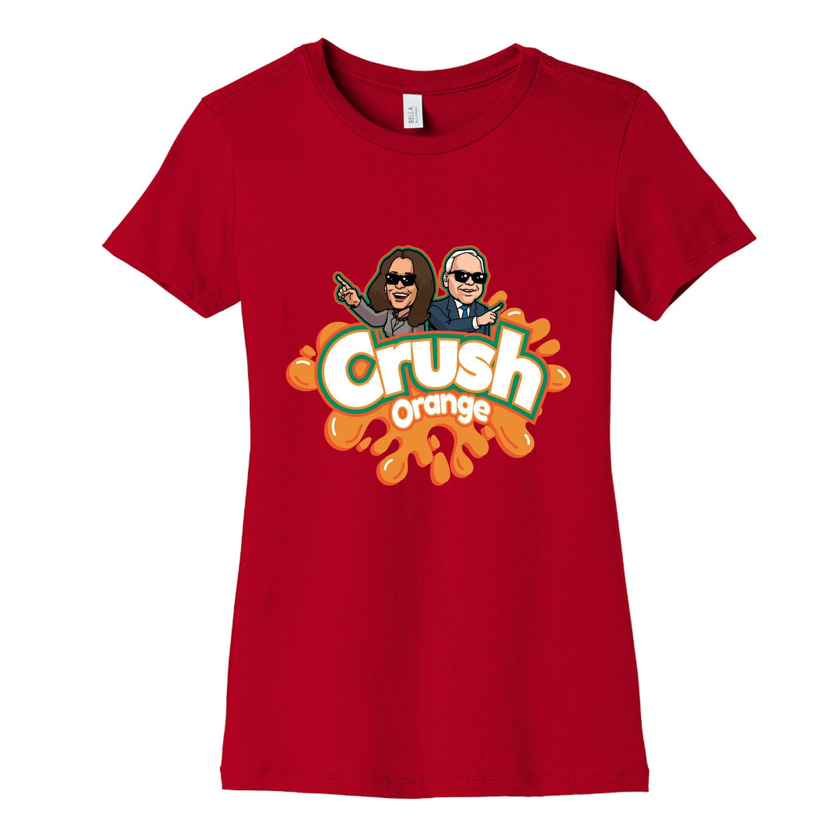 Orange Crush Harris Walz 2024 Womens Cotton Tee Unisex