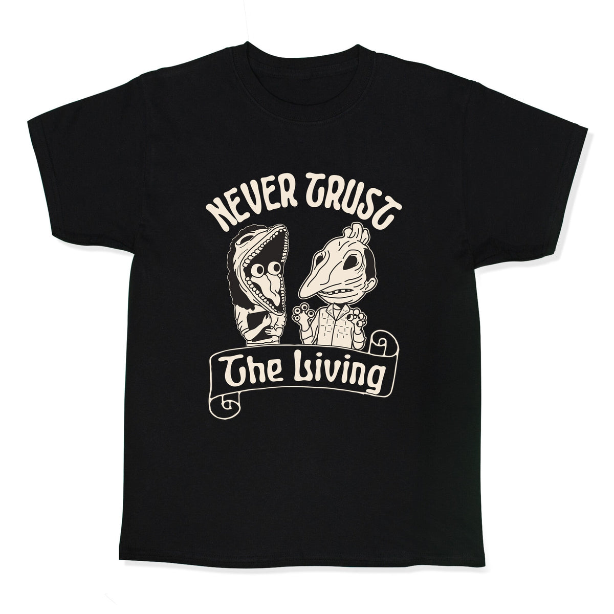 Beetlejuice Never Trust The Living Kids Tee Unisex