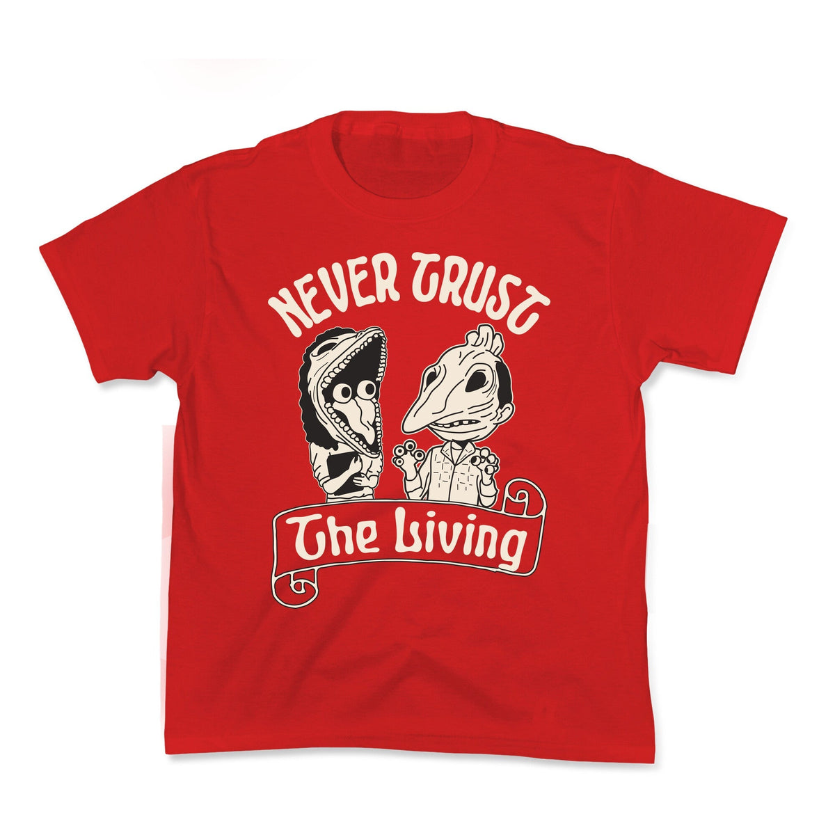 Beetlejuice Never Trust The Living Kids Tee Unisex