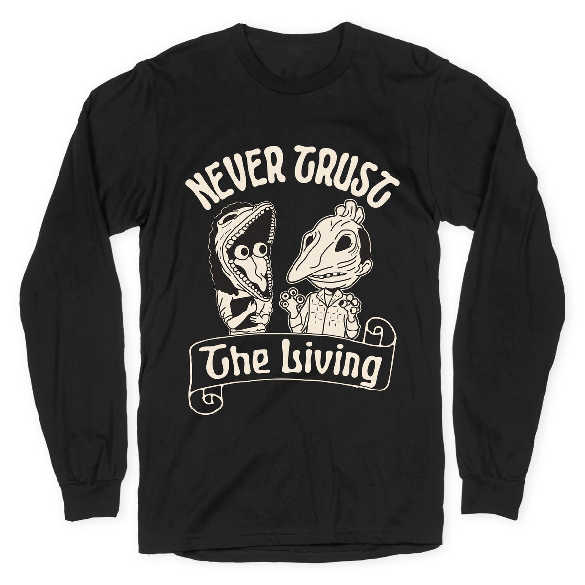 Beetlejuice Never Trust The Living Longsleeve Tee Unisex