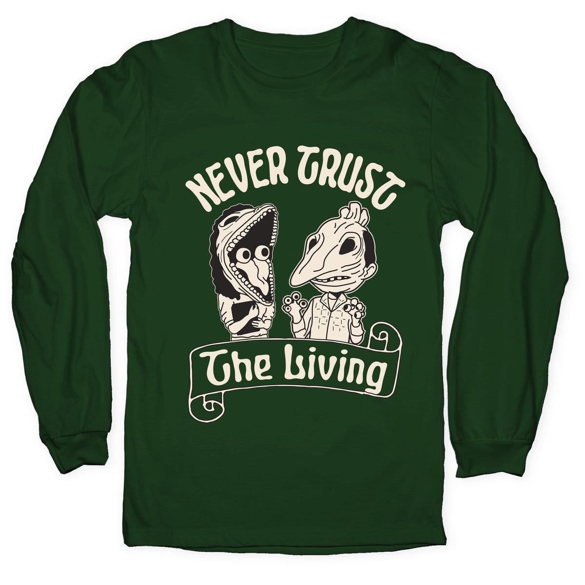 Beetlejuice Never Trust The Living Longsleeve Tee Unisex