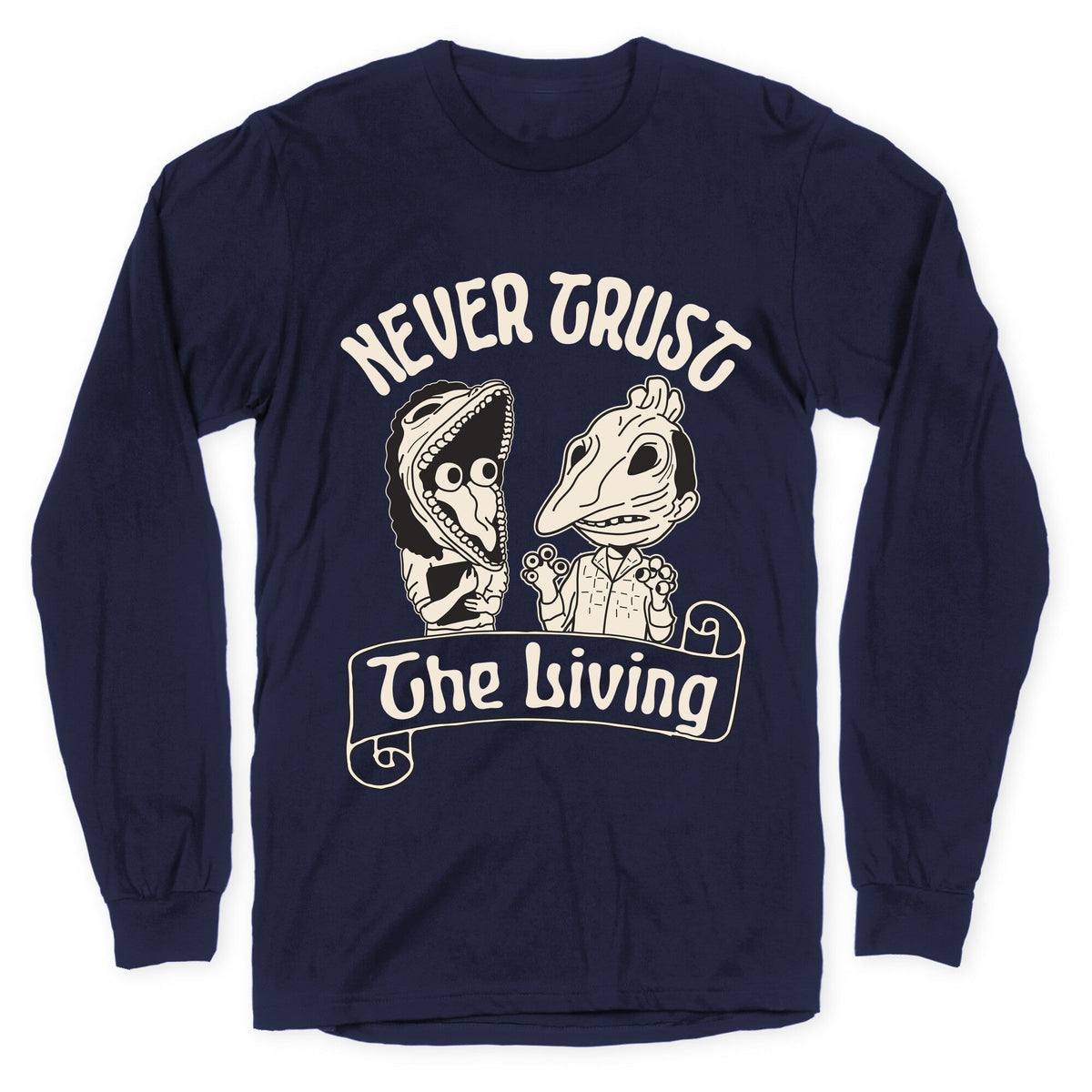 Beetlejuice Never Trust The Living Longsleeve Tee Unisex