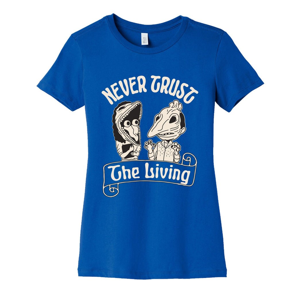 Beetlejuice Never Trust The Living Womens Cotton Tee Unisex