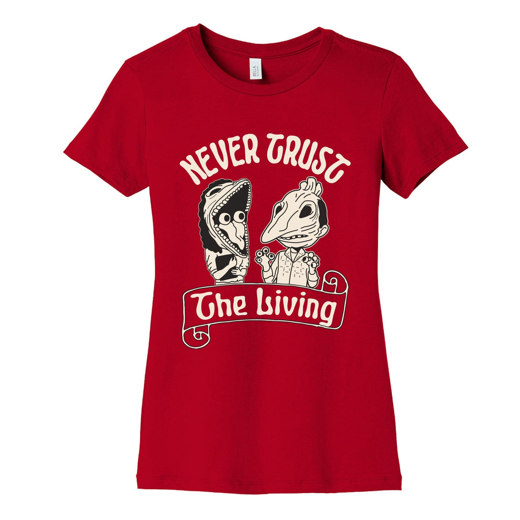 Beetlejuice Never Trust The Living Womens Cotton Tee Unisex
