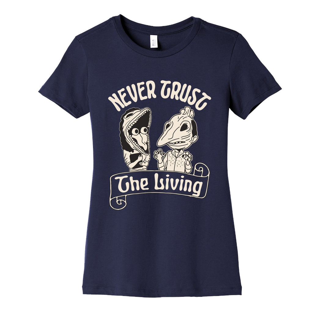 Beetlejuice Never Trust The Living Womens Cotton Tee Unisex